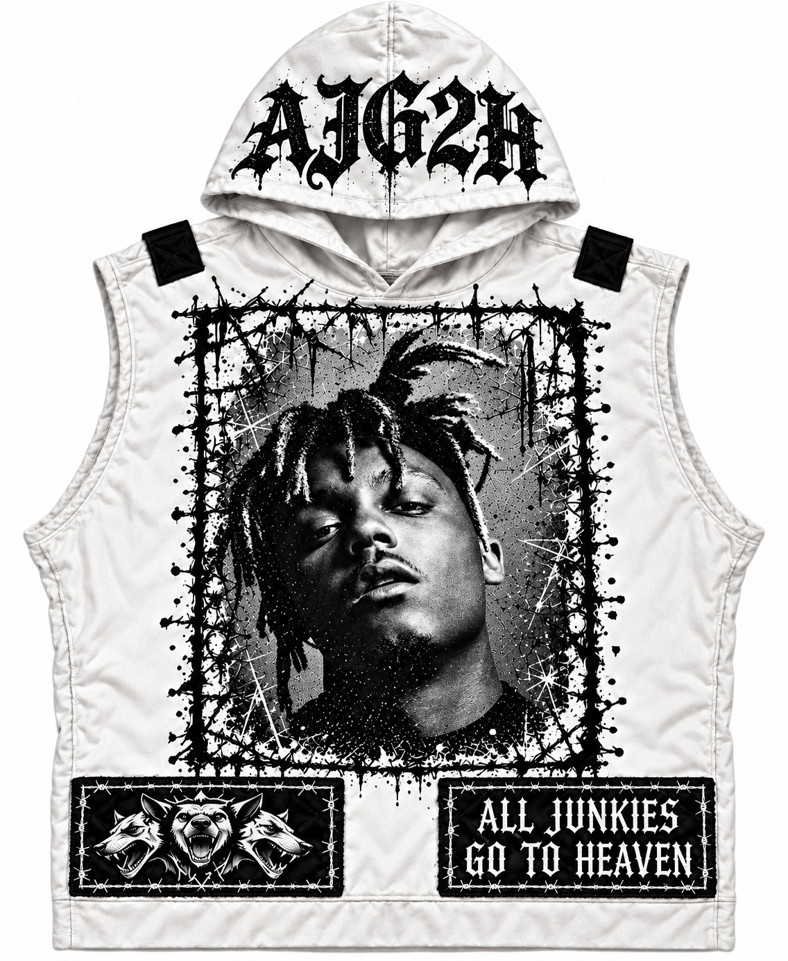 AJG2H ARCHIVE SLEEVELESS HOODIE — LEGENDS NEVER DIE