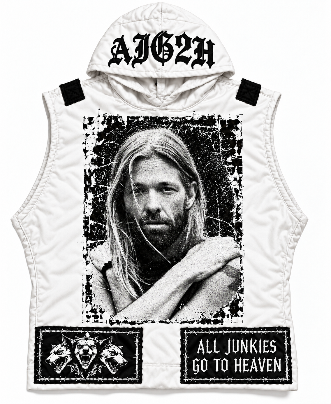 AJG2H ARCHIVE SLEEVELESS HOODIE — MY HERO