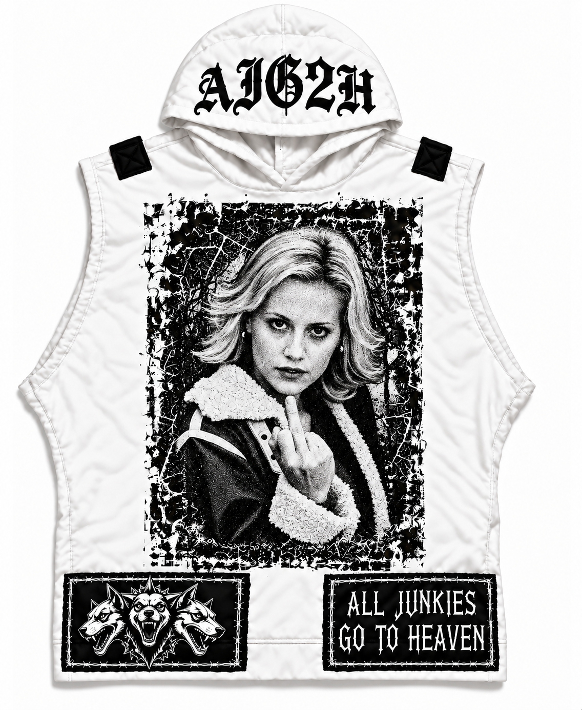 AJG2H ARCHIVE SLEEVELESS HOODIE — LAST EXIT: 8 MILE