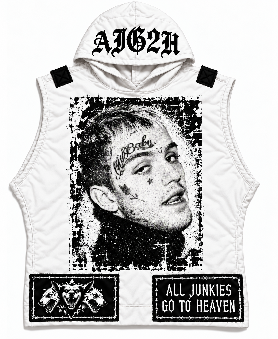AJG2H ARCHIVE SLEEVELESS HOODIE — HELLBOY
